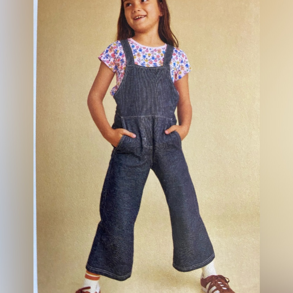 Tea Collection Wide Leg Denim-like Overalls